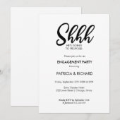 Chique kalligrafie Verrassingsverlovingsfeest Kaart (Voorkant / Achterkant)