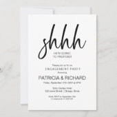 Chique kalligrafie Verrassingsverlovingsfeest Kaart (Voorkant)