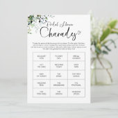 Chique kalligrafie Vrijgezellenfeest Charades spel Kaart (Staand voorkant)