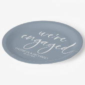 Chique kalligrafie We zijn verloofd Verlovingsfees Papieren Bordje (Gekanteld)