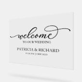 Chique Kalligrafie Welkom op ons bord (Hoek)