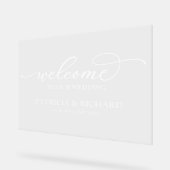 Chique Kalligrafie Welkom op ons bord (Hoek)