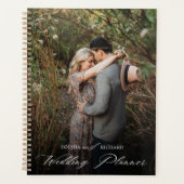 Chique kalligrafiescript gepersonaliseerde foto planner (Voorkant)