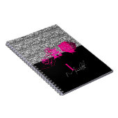 Chique kant & Rozen gepersonaliseerd Notitieboek (Rechterzijde)