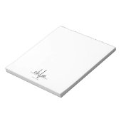 Chique Kapsalon Minimalistisch Monogram Notitieblok (Linkerzijde)