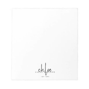 Chique Kapsalon Minimalistisch Monogram Notitieblok