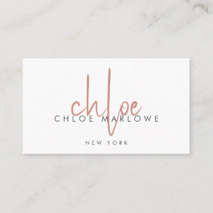 Chique Kapsalon Minimalistische Monogram Visitekaartje
