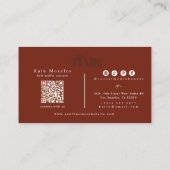 Chique Kapsalon Scharen Minimaal QR Code Visitekaartje (Achterkant)