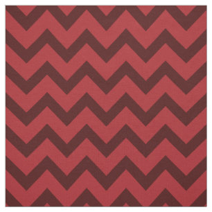 Chique karmozijnrode en bruine chevron patroon stof