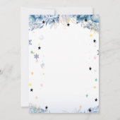 Chique Kasteel Blauwe Bloemen Prinses Sprookje Kaart (Achterkant)