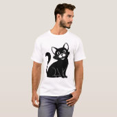 Chique kat: Vector ontwerp T-shirt (Voorkant volledig)