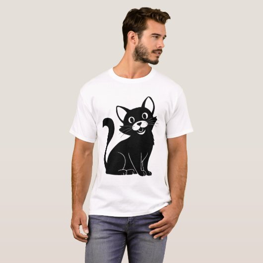 Chique kat: Vector ontwerp T-shirt (Voorkant volledig)