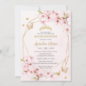 Chique kersenbloesems bloemenquinceañera zoet 16 kaart (Voorkant)