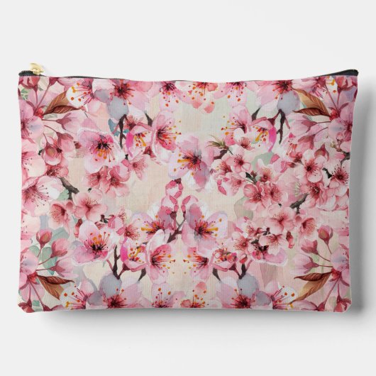 Chique kersenbloesems make-up tas (Voorkant)