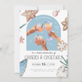 Chique Kerst "Cookies & Cocktails" Soiree Kaart (Voorkant)