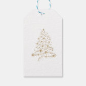 Chique kerst dennenboom, confetti cadeaulabel (Achterkant)