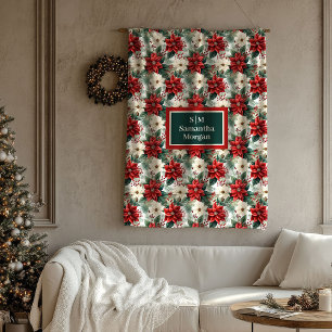 Chique Kerst Krans Dekbed Persoonlijke Cadeau Fleece Deken