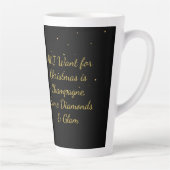 Chique Kerst Luipaard Boom Ontwerp Latte Mok (Rechts)