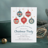 Chique Kerst Party Ornament Kaart