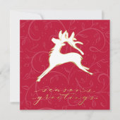 Chique Kerst Vierkant Danser op Rode Kaart (Voorkant)
