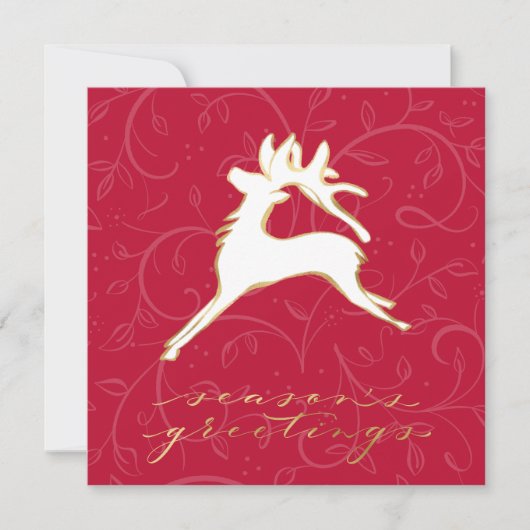Chique Kerst Vierkant Danser op Rode Kaart (Voorkant)