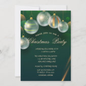 Chique Kerstballen Groene Kerstfeest Kaart (Voorkant)