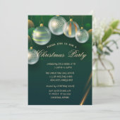 Chique Kerstballen Groene Kerstfeest Kaart (Staand voorkant)