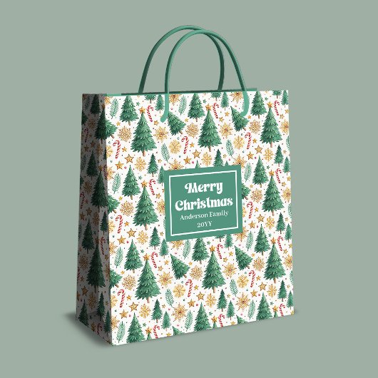 Chique kerstbomen cadeautas met aangepaste kerstla