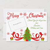 Chique Kerstboom Bedankkaart Houder Kaart (Voorkant)