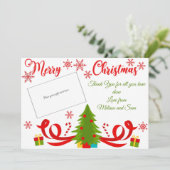 Chique kerstboom dank u cadeau Kaart houder (Staand voorkant)