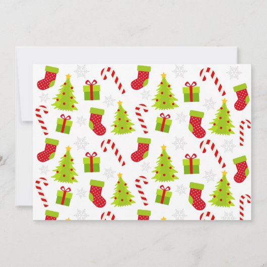 Chique kerstboom dank u cadeau Kaart houder (Achterkant)