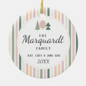  chique kerstboom foto IVOOR roze Rond Keramisch Ornament (Achterkant)