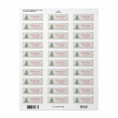 Chique kerstboom in waterverf,Bokeh Etiket (Full Sheet)