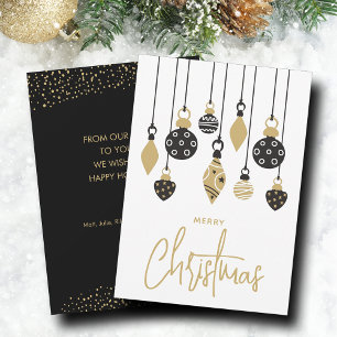 Chique kerstboom Ornamenten Feestdagenkaart