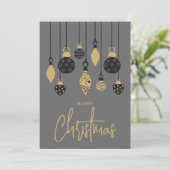 Chique kerstboom Ornamenten Feestdagenkaart (Staand voorkant)