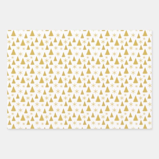 Chique Kerstboom Patroon Inpakpapier Vel (Voorkant 3)