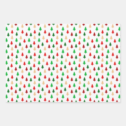 Chique Kerstboom Patroon Inpakpapier Vel (Voorkant)