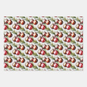 Chique kerstboomornamenten vakantie inpakpapier vel (Voorkant)