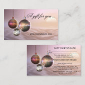 Chique kerstcadeaubon sjabloon kortingskaartje (Voorkant / Achterkant)