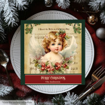 Chique Kerstengelen Vintage Kerstservet Stijl