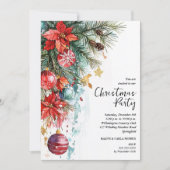 Chique Kerstfeest met Poinsettia Kaart (Voorkant)
