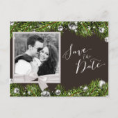 Chique kerstfoto Bewaar de datum Aankondigingskaart (Voorkant)