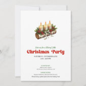 Chique Kerstkaarsen Dennengroen Uitnodigingskaart Kaart (Voorkant)