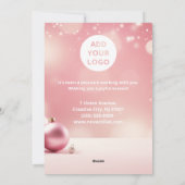 Chique kerstkaart | Aangepaste zakelijke boodschap (Achterkant)