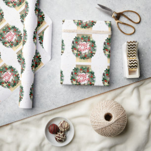 Chique kerstkrans Inpakpapier