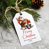 Chique Kerstman Trendy Bewerkbare Kerst Sfeervol Cadeaulabel