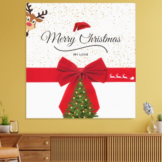 Chique Kerstmis Canvas Afdruk (Insitu (Woonkamer))