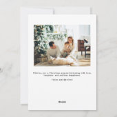 Chique Kerstmis en Helder Kerst Minimalistische Fo Feestdagenkaart (Achterkant)