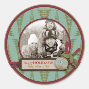 Chique Kerstmis Foto Sticker 2