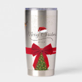 Chique Kerstmis Geïsoleerde Drinkbeker (Achterkant)